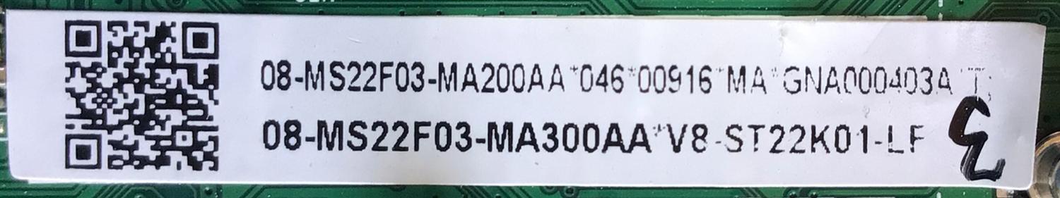 KIT DE TARJETAS PARA TV TCL MAIN 08-MS22F03-MA300AA / 40-MS22F1-MAB2HG / 08-MS22F03-MA200AA / V8-ST22K01-LF / FUENTE 08-L12NLA2-PW210AA / CCP-508 / E148158 / T-CON 43S421 / E89382 / MODELO 43S421 - Imagen 3